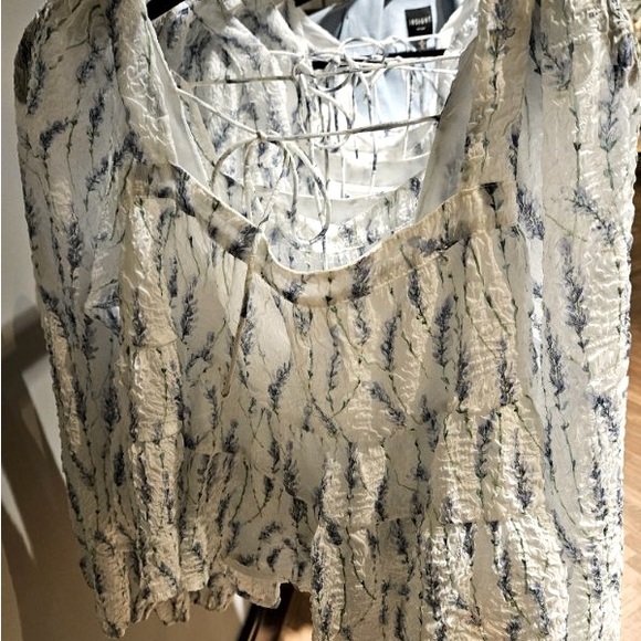 Jacque the label square neck printed blouse - Picture 3 of 4